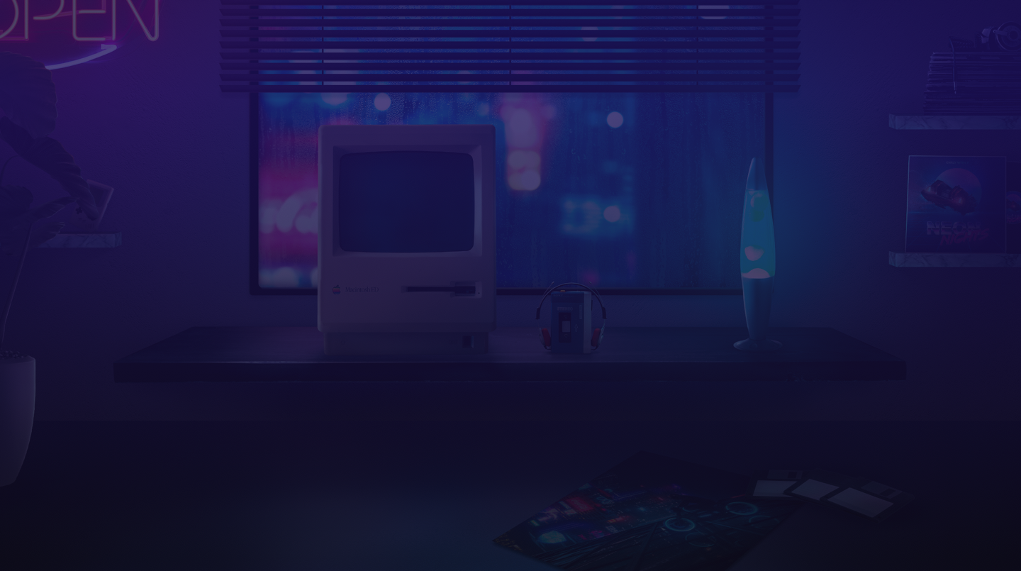 made in the 80s background